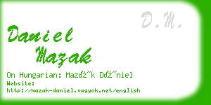 daniel mazak business card